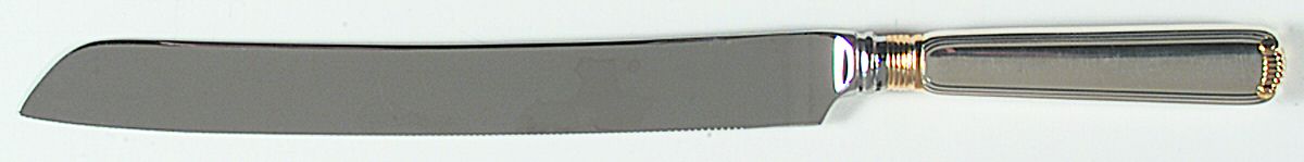 Marie Louise Gold (Sterling, Gold Accent) Cake Slicer with Stainless Blade by R. Blackinton & Co-1