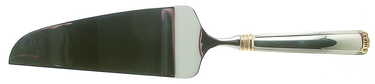 Marie Louise Gold (Sterling, Gold Accent) Pie & Cake Server with Stainless Blade by R. Blackinton & Co-1