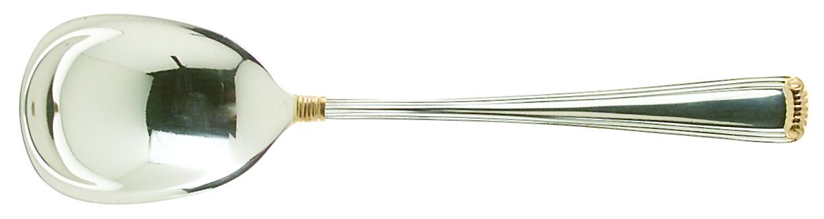 Marie Louise Gold (Sterling, Gold Accent) Sugar Spoon by R. Blackinton & Co-1