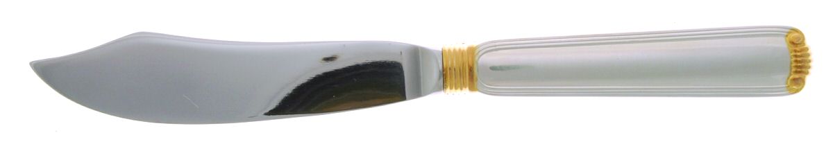 Marie Louise Gold (Sterling, Gold Accent) Individual Fish Knife with Stainless Blade by R. Blackinton & Co-1