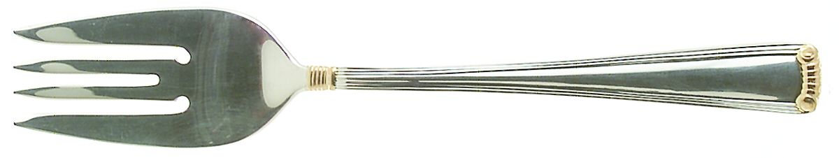 Marie Louise Gold (Sterling, Gold Accent) Large Individual Salad Fork by R. Blackinton & Co-1