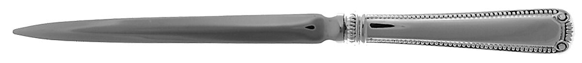 Scroll & Bead (Sterling, 1940, No Monograms) Large Letter Opener with Stainless Blade by R. Blackinton & Co-1