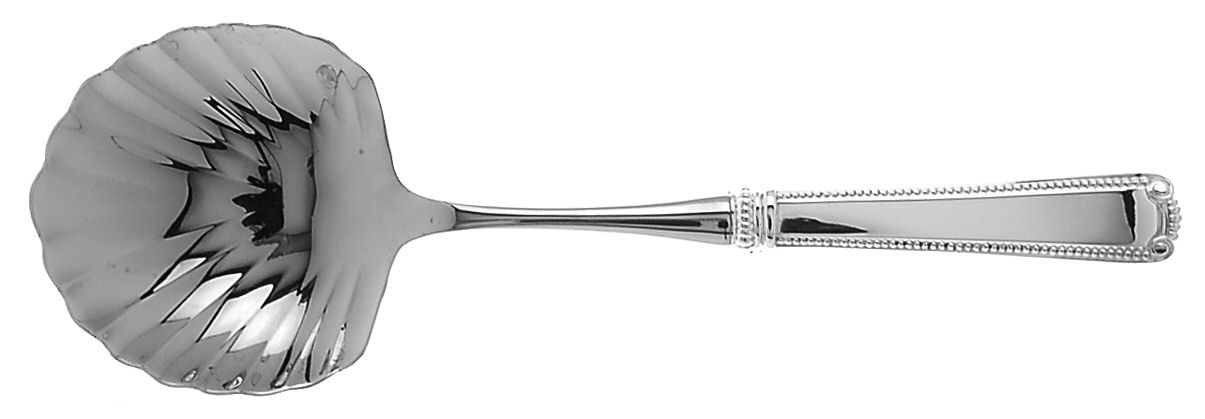 Scroll & Bead (Sterling, 1940, No Monograms) Casserole Spoon with Stainless Shell Bowl by R. Blackinton & Co-1