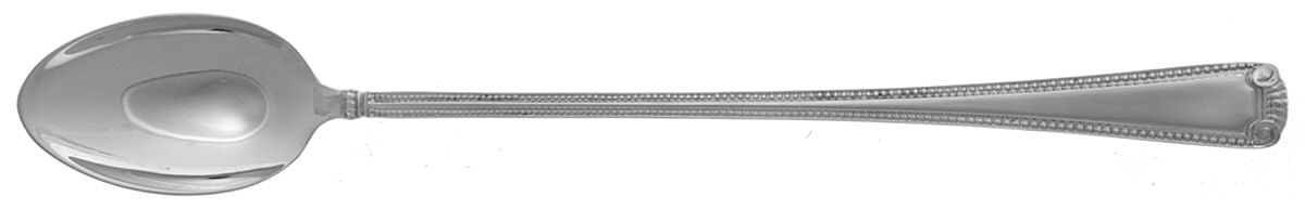 Scroll & Bead (Sterling, 1940, No Monograms) Iced Tea Spoon by R. Blackinton & Co-1