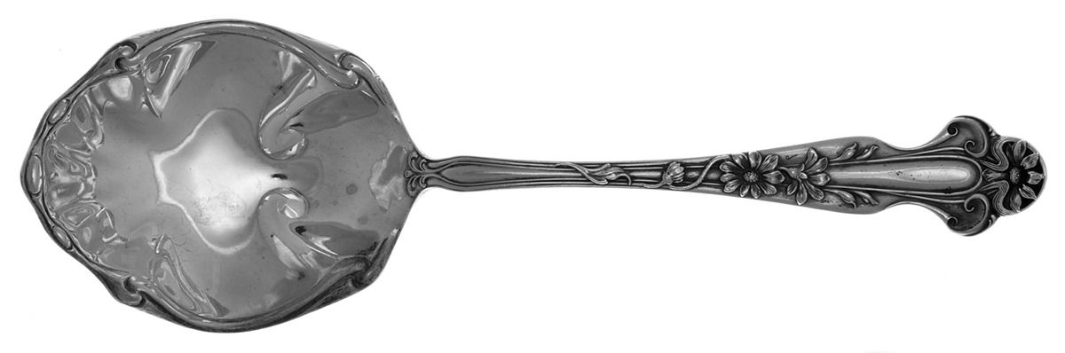 Daisy (Sterling) Preserve Spoon by R. Blackinton & Co-1