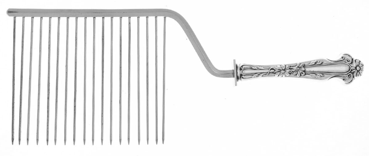 Daisy (Sterling) Cake Breaker with Silverplate Prongs by R. Blackinton & Co-1