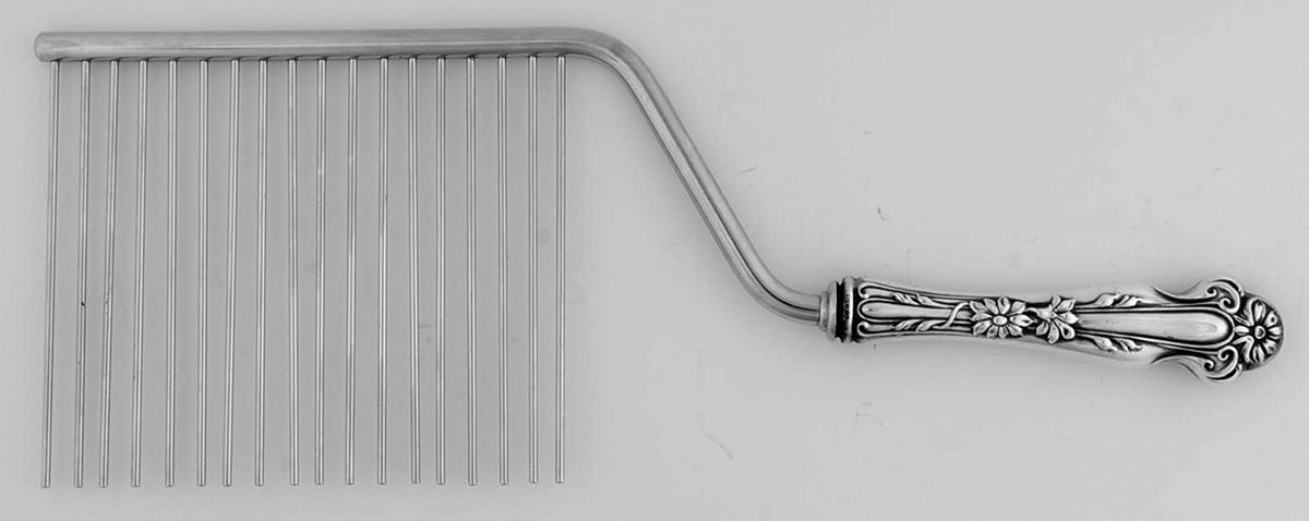 Daisy (Sterling) Cake Breaker with Stainless Prongs by R. Blackinton & Co-1