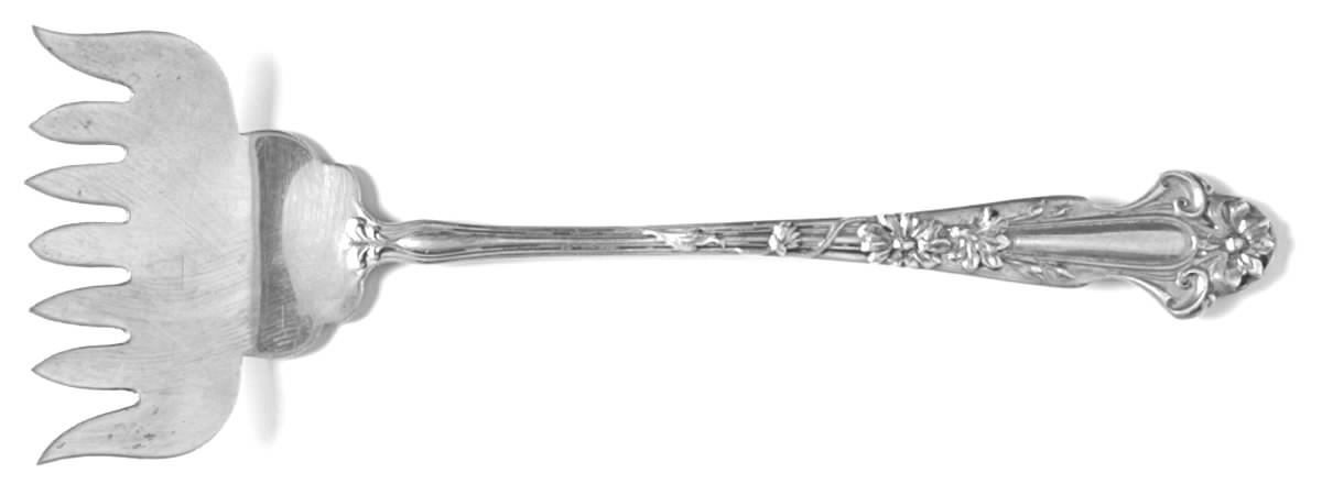 Daisy (Sterling) Large Solid Tined Sardine Serving Fork by R. Blackinton & Co-1