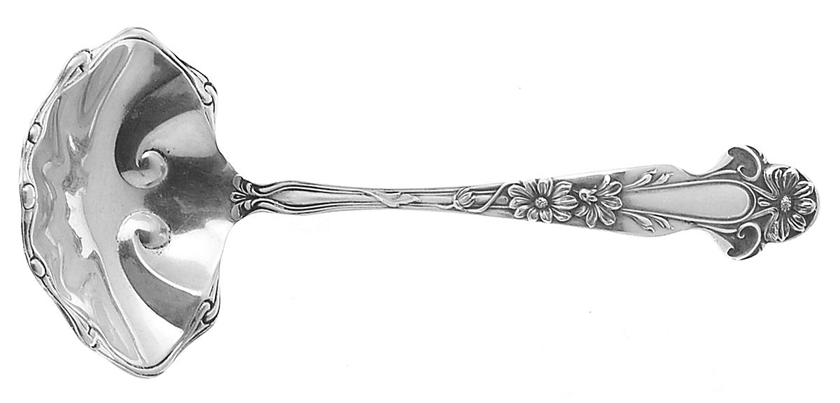 Daisy (Sterling) Ladle-Cream/Solid Piece-Small by R. Blackinton & Co-1