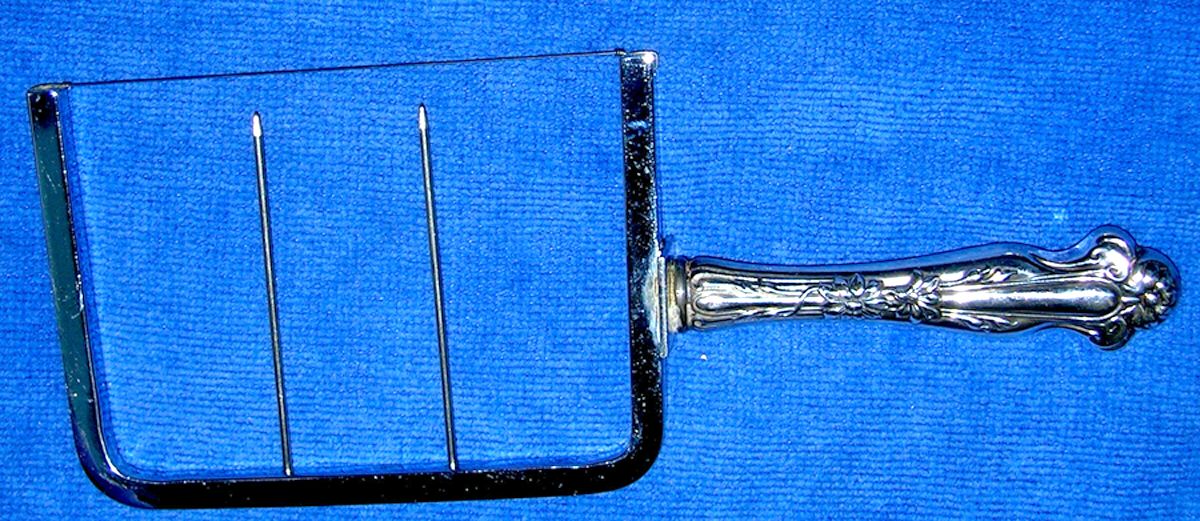 Daisy (Sterling) Wired Cheese Cutter by R. Blackinton & Co-1