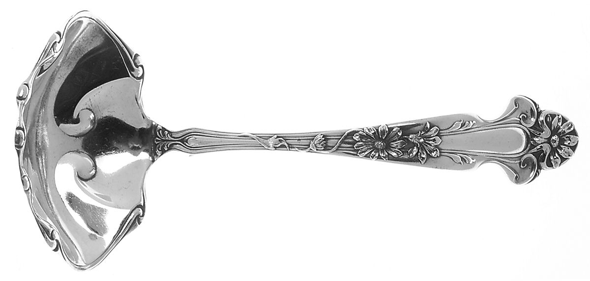 Daisy (Sterling) Solid Gravy Ladle by R. Blackinton & Co-1