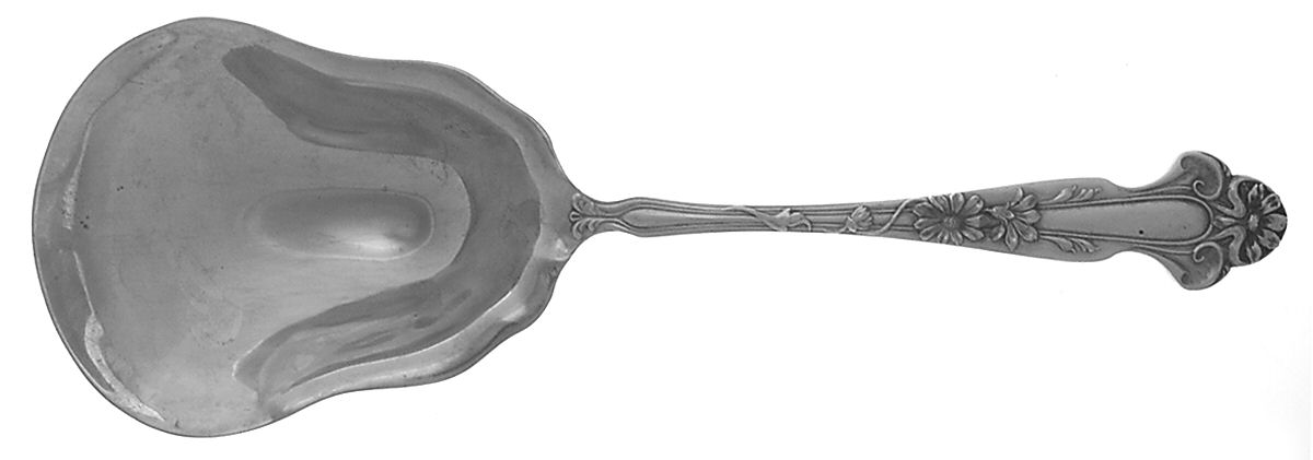 Daisy (Sterling) Solid Salad Serving Spoon by R. Blackinton & Co-1
