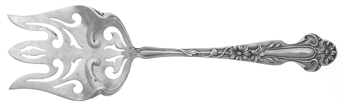 Daisy (Sterling) Small Solid Fish Serving Fork by R. Blackinton & Co-1