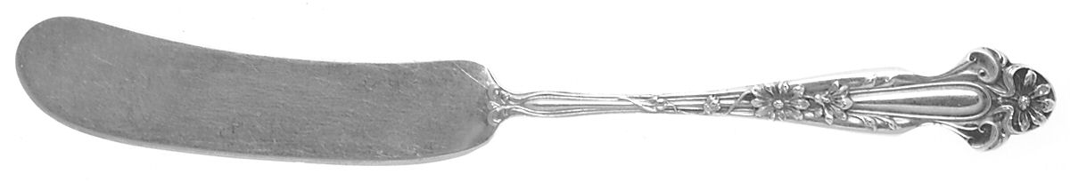 Daisy (Sterling) Flat Handle Butter Spreader by R. Blackinton & Co-1