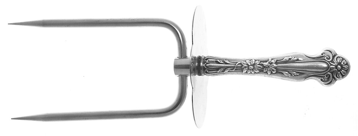 Daisy (Sterling) Large Joint/Roast Holder Fork by R. Blackinton & Co-1