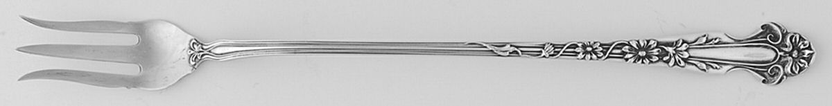 Daisy (Sterling) Long Handle Olive Fork by R. Blackinton & Co-1
