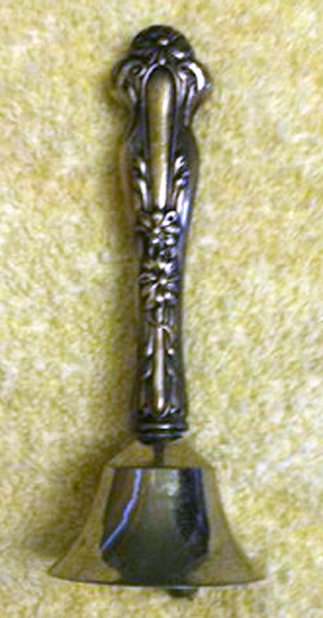 Daisy (Sterling) Plated Bell with Sterling Handle by R. Blackinton & Co-1