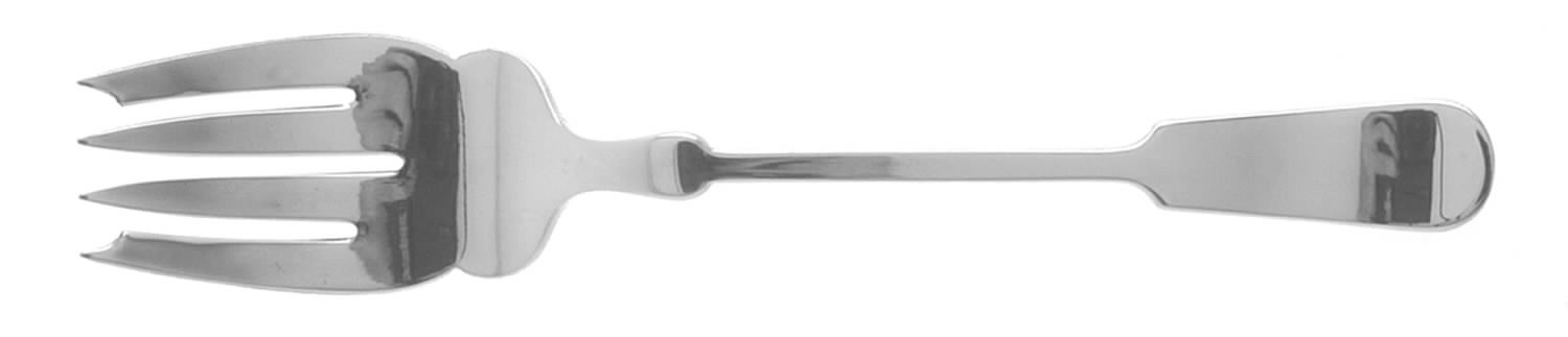 BBB3 (SILVERPLATE) Large Solid Cold Meat Serving Fork by Bailey, Banks & Biddle-1