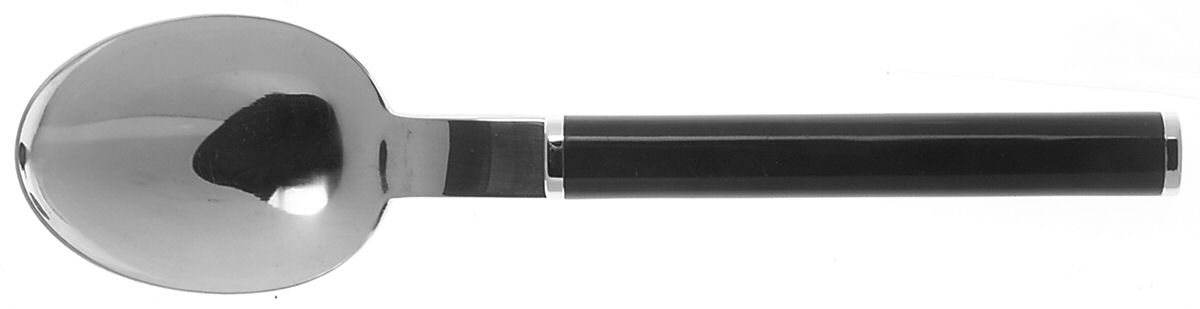 Oval-Black Handle (Stainless) Place/Oval Soup Spoon by Boda Nova-1