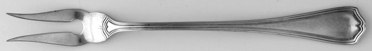 Georgian (Sterling, No Monograms) Short Handle Pickle/Olive Fork by Birks Silver-1