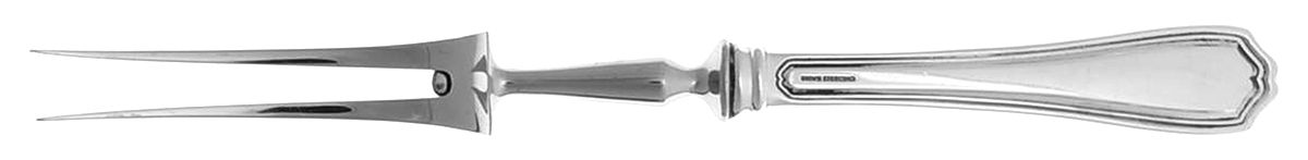 Georgian (Sterling, No Monograms) Large Stainless-Prong Roast Carving Fork by Birks Silver-1