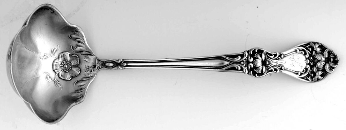 BMS11 (Sterling) Small Gravy Ladle, Solid Piece by Baker Manchester-1