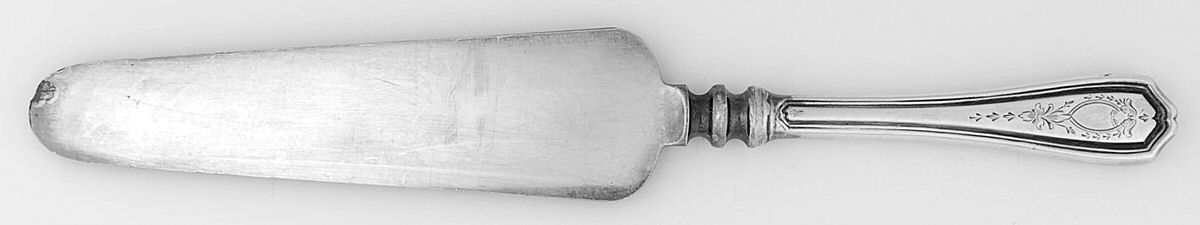 Georgian-Engraved (No Monograms) Cake Knife with Silverplate Blade by Birks Silver-1