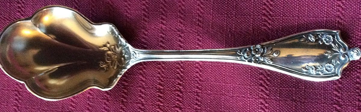 BMS17 (STERLING) Sugar Shell Spoon by Baker Manchester-1