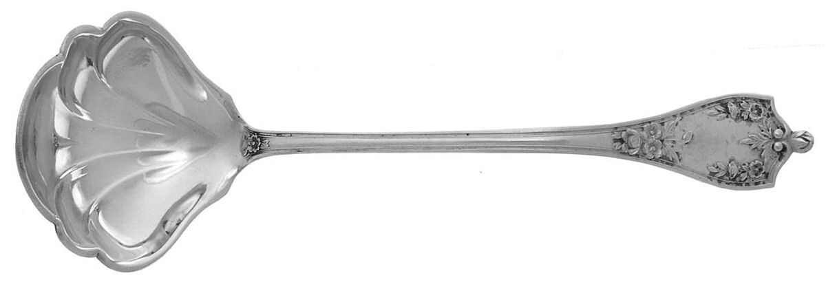 BMS17 (STERLING) Solid Piece Cream Ladle by Baker Manchester-1
