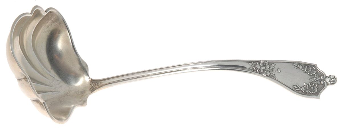 BMS17 (STERLING) Large Gravy Ladle, Solid Piece by Baker Manchester-1