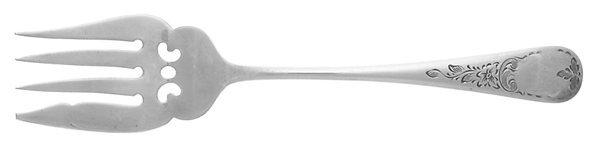 Queen Mary (Silverplate) Small Solid Cold Meat Serving Fork by Birks Silver-1
