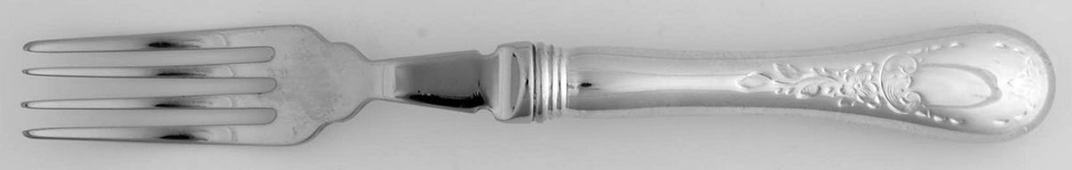 Queen Mary (Silverplate) Individual Hollow Fish Fork, Stainless Tines by Birks Silver-1