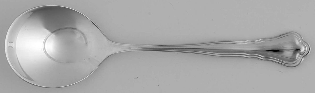 Chippendale (Silverplate) Round Bowl Soup Spoon (Cream Soup) by Birks Silver-1