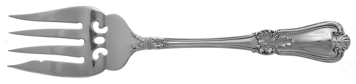 Richmond (Silverplate, 1997) Small Solid Cold Meat Serving Fork by Birks Silver-1