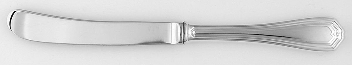 Georgian Plate (Silverplate) Butter Spreader Hollow Hdl-Paddle/Stainless Blade by Birks Silver-1