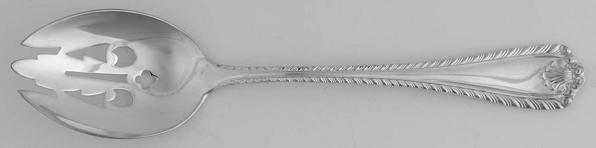 Cascade (Silverplate) Pierced Tablespoon (Serving Spoon) by Birks Silver-1