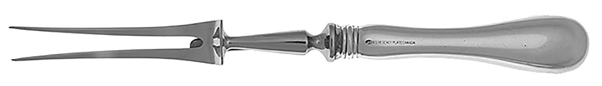 Old English (Silverplate, 1997) Large Stainless-Prong Roast Carving Fork by Birks Silver-1