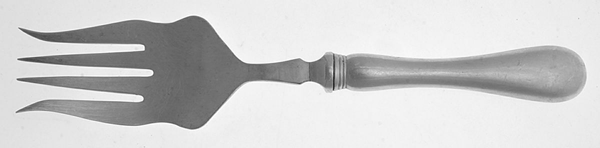 Old English (Silverplate, 1997) Medium Cold Meat Serving Fork, Plated Tines by Birks Silver-1
