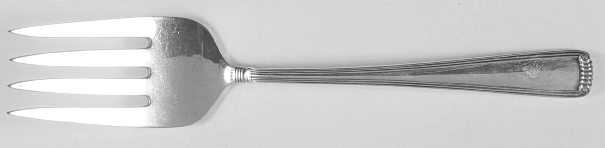 Marie Louise (Sterling, 1939, No Monograms) Medium Solid Cold Meat Serving Fork by R. Blackinton & Co-1