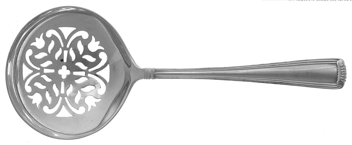 Marie Louise (Sterling, 1939, No Monograms) Solid Bon Bon Spoon with Pierced Bowl by R. Blackinton & Co-1