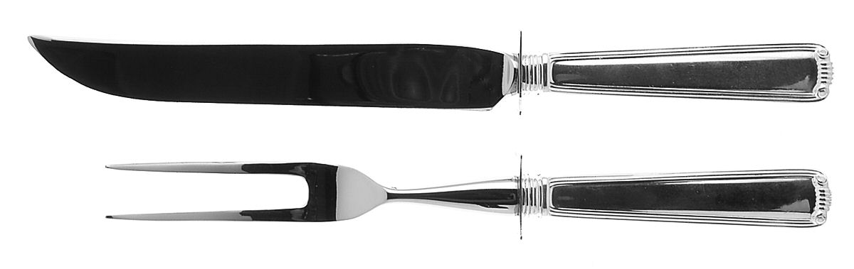 Marie Louise (Sterling, 1939, No Monograms) Small Stainless Blade 2-Piece Steak Carving Set by R. Blackinton & Co-1