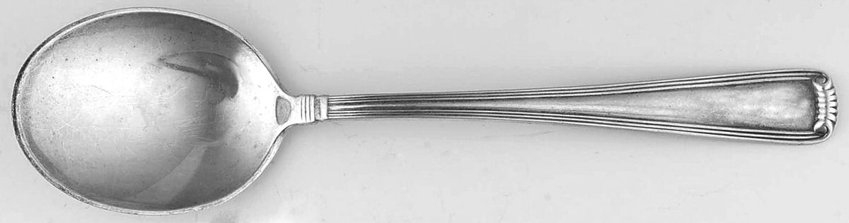 Marie Louise (Sterling, 1939, No Monograms) Round Bowl Soup Spoon (Gumbo) by R. Blackinton & Co-1