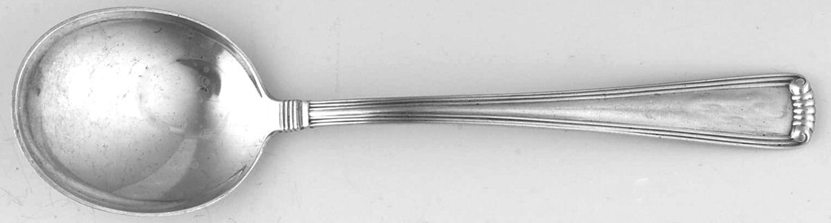 Marie Louise (Sterling, 1939, No Monograms) Round Bowl Soup Spoon (Bouillon) by R. Blackinton & Co-1