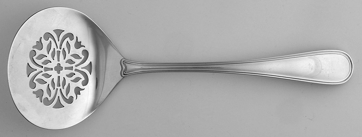 Colonial Thread (Sterling) Tomato Server, Solid Piece by R. Blackinton & Co-1