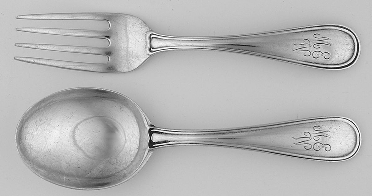 Colonial Thread (Sterling) 2 Pc Baby Set (BF, BS) by R. Blackinton & Co-1