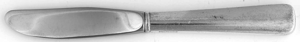 Compton (Sterling, 1950) Modern Hollow Butter Spreader (Stainless) by R. Blackinton & Co-1