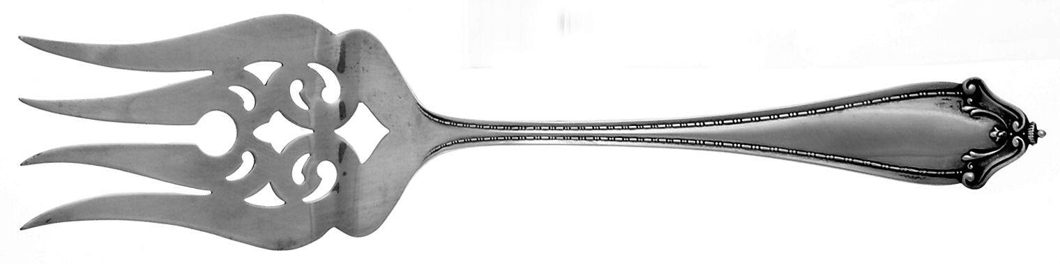 BMS24 (Sterling) Large Solid Cold Meat Serving Fork by Baker Manchester-1