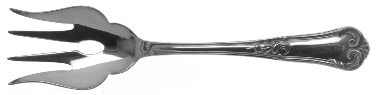 BCC1 (Silverplate) Small Solid Cold Meat Serving Fork by Buccellati-1