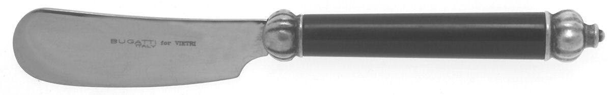 Medieval-Black (Stainless) Butter Spreader Hollow Hdl-Paddle/Stainless Blade by Bugatti-1