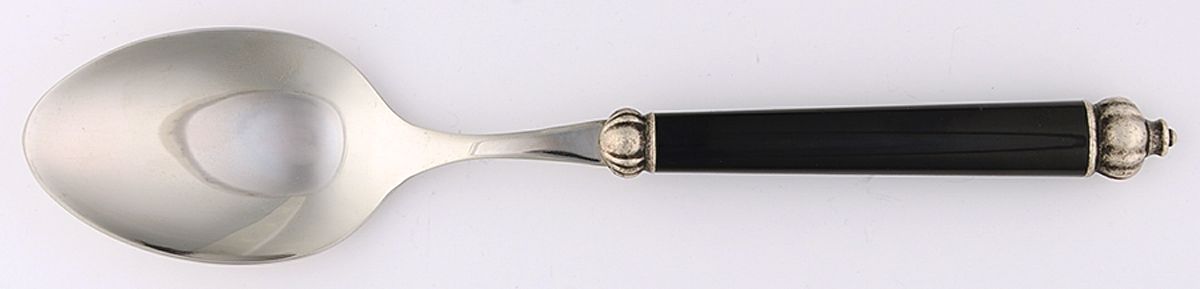 Medieval-Black (Stainless) Solid Salad Serving Spoon by Bugatti-1